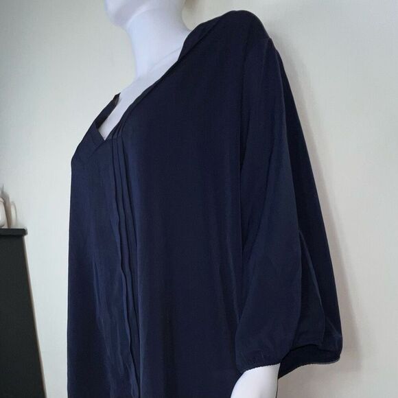 Bloomchic Navy chiffon Tunic With Front Pleating - Picture 9 of 13
